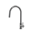 Tapware ParTaps Lugano Sink Straight Mixer Pull-Out Colour: Black Sapphire Style: Gooseneck Place & Palette