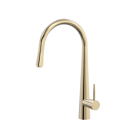 Tapware ParTaps Lugano Sink Straight Mixer Pull-Out Colour: Brass Gold Style: Original Place & Palette