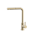 Tapware ParTaps Lugano Sink Straight Mixer Pull-Out Colour: Brass Gold Style: Swivel Place & Palette