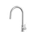 Tapware ParTaps Lugano Sink Straight Mixer Pull-Out Colour: Brushed Chrome Style: Gooseneck Place & Palette