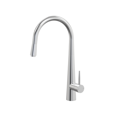 Tapware ParTaps Lugano Sink Straight Mixer Pull-Out Colour: Brushed Chrome Style: Original Place & Palette