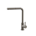 Tapware ParTaps Lugano Sink Straight Mixer Pull-Out Colour: Brushed Gunmetal Style: Swivel Place & Palette