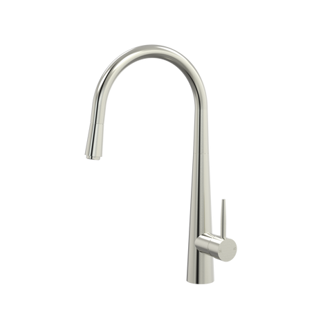 Tapware ParTaps Lugano Sink Straight Mixer Pull-Out Colour: Brushed Nickel Style: Original Place & Palette