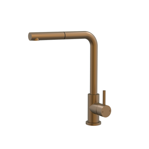 Tapware ParTaps Lugano Sink Straight Mixer Pull-Out Colour: Burnished Style: Swivel Place & Palette