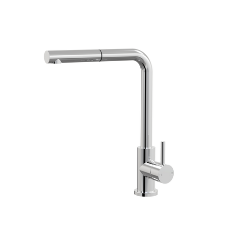 Tapware ParTaps Lugano Sink Straight Mixer Pull-Out Colour: Chrome Style: Swivel Place & Palette