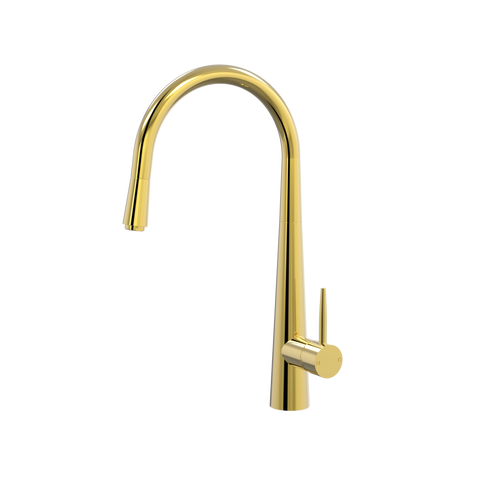 Tapware ParTaps Lugano Sink Straight Mixer Pull-Out Colour: Gold Style: Original Place & Palette