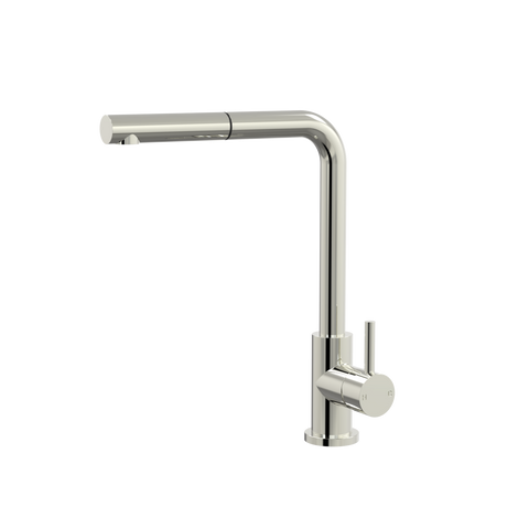 Tapware ParTaps Lugano Sink Straight Mixer Pull-Out Colour: Luminick Style: Swivel Place & Palette