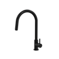 Tapware ParTaps Lugano Sink Straight Mixer Pull-Out Colour: Midnight Black Style: Gooseneck Place & Palette