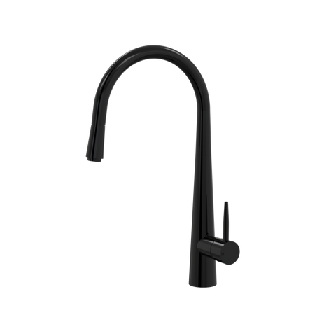 Tapware ParTaps Lugano Sink Straight Mixer Pull-Out Colour: Midnight Black Style: Original Place & Palette