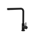 Tapware ParTaps Lugano Sink Straight Mixer Pull-Out Colour: Midnight Black Style: Swivel Place & Palette