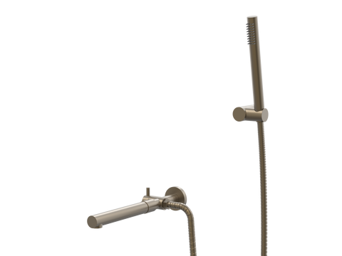 Showers ParTaps Lugano Spa Wall Fixed Divertor with Handshower & Bracket Colour: Antique Bronze Place & Palette