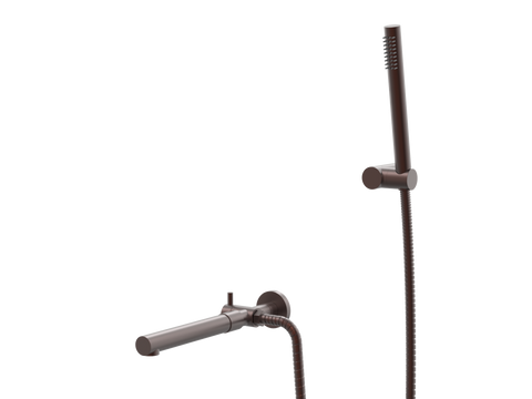 Showers ParTaps Lugano Spa Wall Fixed Divertor with Handshower & Bracket Colour: Antique Copper Place & Palette