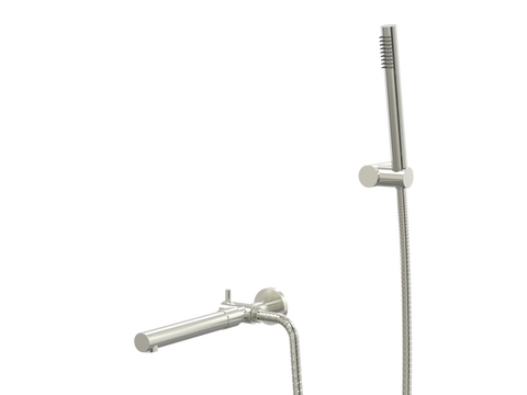 Showers ParTaps Lugano Spa Wall Fixed Divertor with Handshower & Bracket Colour: Brushed Nickel Place & Palette