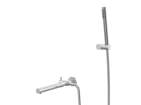 Showers ParTaps Lugano Spa Wall Fixed Divertor with Handshower & Bracket Colour: Chrome Place & Palette