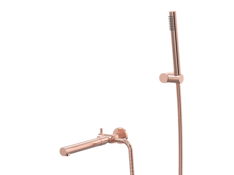 Showers ParTaps Lugano Spa Wall Fixed Divertor with Handshower & Bracket Colour: Copper Place & Palette