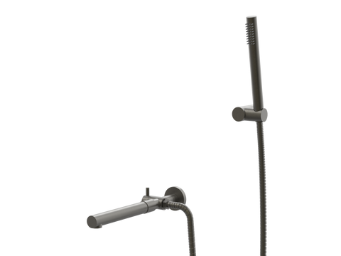 Showers ParTaps Lugano Spa Wall Fixed Divertor with Handshower & Bracket Colour: Volcanic Grey Place & Palette