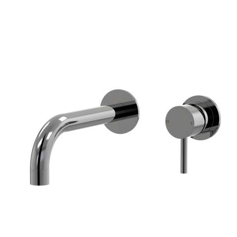 Tapware ParTaps Lugano Wall Bath Mixer Set - 90 Degree Colour: Black Sapphire Size: 160mm Place & Palette