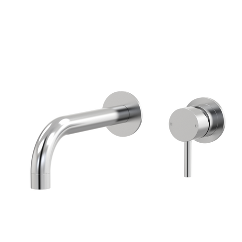 Tapware ParTaps Lugano Wall Bath Mixer Set - 90 Degree Colour: Brushed Chrome Size: 160mm Place & Palette