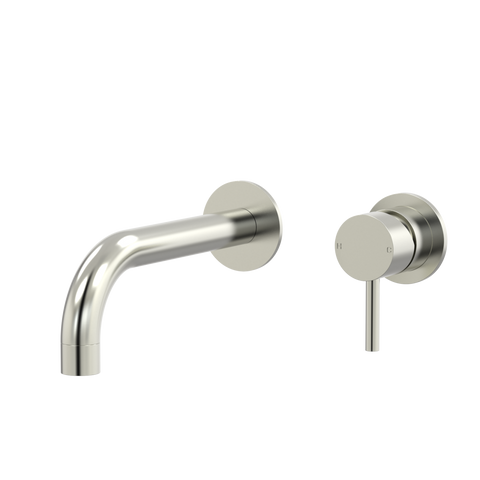 Tapware ParTaps Lugano Wall Bath Mixer Set - 90 Degree Colour: Brushed Nickel Size: 160mm Place & Palette