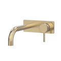 Tapware ParTaps Lugano Wall Bath Mixer Set On Plate - 90 Degree Colour: Brushed Brass Gold Size: 160mm Place & Palette