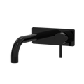 Tapware ParTaps Lugano Wall Bath Mixer Set On Plate - 90 Degree Colour: Midnight Black Size: 160mm Place & Palette