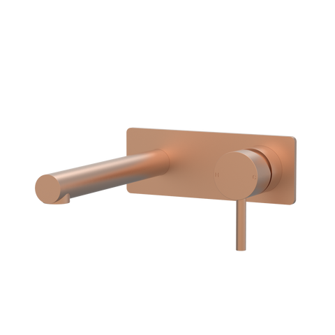 Tapware ParTaps Lugano Wall Bath Mixer Set On Plate Colour: Brushed Copper Size: 160mm Place & Palette