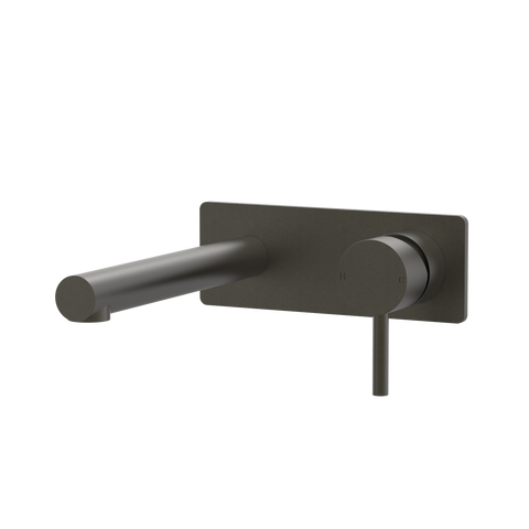 Tapware ParTaps Lugano Wall Bath Mixer Set On Plate Colour: Volcanic Grey Size: 160mm Place & Palette