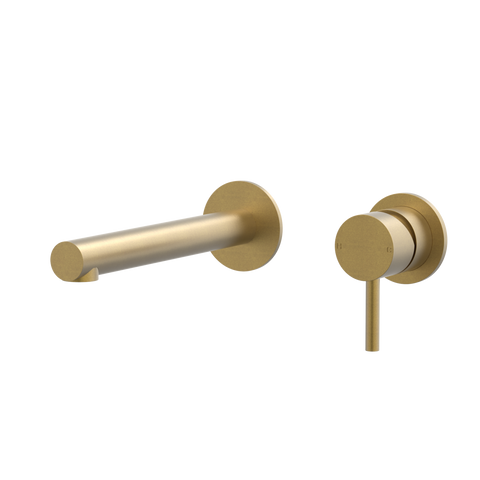 Tapware ParTaps Lugano Wall Bath Mixer Set Colour: Rumbled Brass Size: 160mm Place & Palette