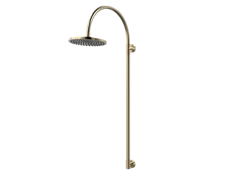 Showers ParTaps Lugano Wall Exposed Shower Colour: Brushed Brass Gold Place & Palette