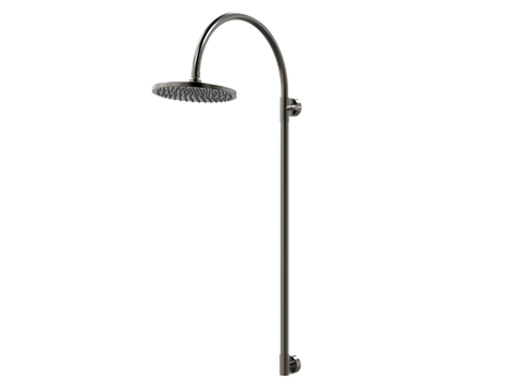 Showers ParTaps Lugano Wall Exposed Shower Colour: Brushed Gunmetal Place & Palette