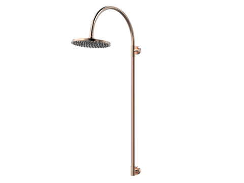 Showers ParTaps Lugano Wall Exposed Shower Colour: Brushed Rose Gold Place & Palette