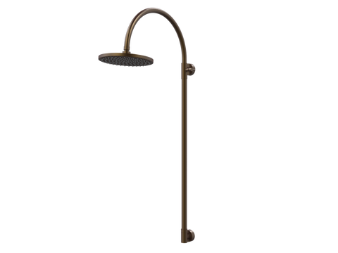 Showers ParTaps Lugano Wall Exposed Shower Colour: Native Brass Place & Palette