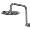 Showers ParTaps Lugano Wall Fixed Arm Colour: Black Sapphire Size: 220mm Rose Hi Rise Shower Place & Palette
