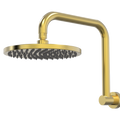 Showers ParTaps Lugano Wall Fixed Arm Colour: Brushed Gold Size: 220mm Rose Hi Rise Shower Place & Palette