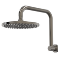 Showers ParTaps Lugano Wall Fixed Arm Colour: Brushed Gunmetal Size: 220mm Rose Hi Rise Shower Place & Palette