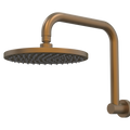 Showers ParTaps Lugano Wall Fixed Arm Colour: Burnished Size: 220mm Rose Hi Rise Shower Place & Palette