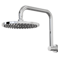 Showers ParTaps Lugano Wall Fixed Arm Colour: Chrome Size: 220mm Rose Hi Rise Shower Place & Palette
