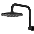 Showers ParTaps Lugano Wall Fixed Arm Colour: Midnight Black Size: 220mm Rose Hi Rise Shower Place & Palette