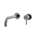 Tapware ParTaps Lugano Wall Mixer Basin Set - 90 Degree Outlet Colour: Black Sapphire Size: 200mm Place & Palette