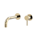 Tapware ParTaps Lugano Wall Mixer Basin Set - 90 Degree Outlet Colour: Brass Gold Size: 200mm Place & Palette