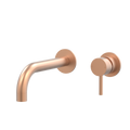 Tapware ParTaps Lugano Wall Mixer Basin Set - 90 Degree Outlet Colour: Brushed Copper Size: 200mm Place & Palette