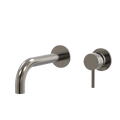 Tapware ParTaps Lugano Wall Mixer Basin Set - 90 Degree Outlet Colour: Brushed Gunmetal Size: 200mm Place & Palette