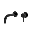 Tapware ParTaps Lugano Wall Mixer Basin Set - 90 Degree Outlet Colour: Midnight Black Size: 200mm Place & Palette