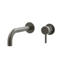 Tapware ParTaps Lugano Wall Mixer Basin Set - 90 Degree Outlet Colour: Volcanic Grey Size: 200mm Place & Palette