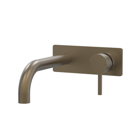 Tapware ParTaps Lugano Wall Mixer Basin Set On Plate - 90 Degree Colour: Antique Bronze Size: 200mm Place & Palette