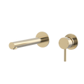 Tapware ParTaps Lugano Wall Mixer Basin Set Outlet Colour: Brushed Brass Gold Size: 200mm Place & Palette