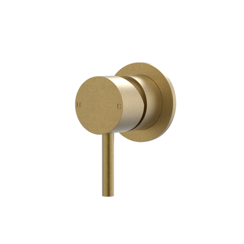 Showers ParTaps Lugano Wall Mixer Shower Colour: Rumbled Brass Style: Original Place & Palette