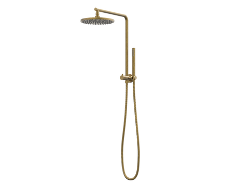 Showers ParTaps Lugano Wall Shower Divertor - High Rise - 90 Degree Colour: Rumbled Brass Place & Palette