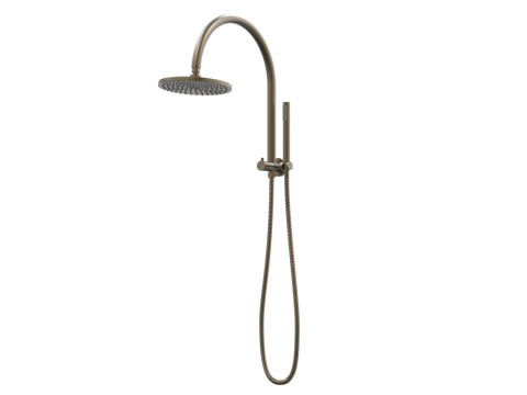 Showers ParTaps Lugano Wall Shower Divertor - High Rise - Gooseneck Colour: Antique Bronze Place & Palette