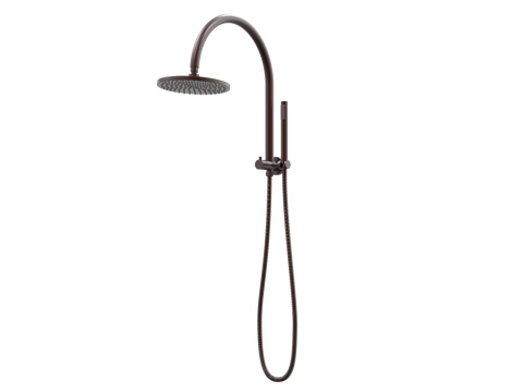 Showers ParTaps Lugano Wall Shower Divertor - High Rise - Gooseneck Colour: Antique Copper Place & Palette